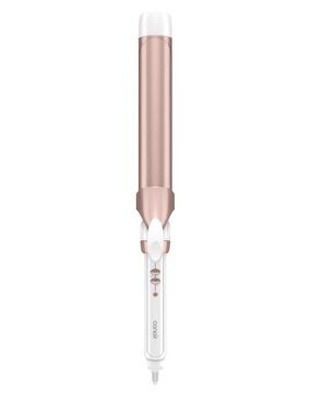 1.5 Extended Barrel Rose Gold Curling Iron with White Handle